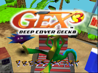 Gex 3 - Deep Cover Gecko (USA) Title Screen